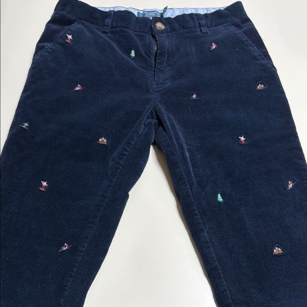 Kiel James Patrick Navy corduroy with Embroidered Accents